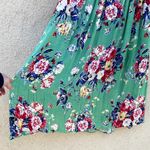 Anthropologie Maeve Anthro Green Floral Jacqueline Maxi Skirt 4 Photo 4