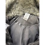 Silver Puffer Coat L Faux Fur Collar Outerwear Cabin Core Cozy Chic Ski Resort Size L Photo 11