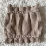 Tan Ribbed Knit Tube Top Size M Photo 0