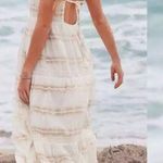 Aerie  Tie Dye Maxi Dress White Size Small Ethereal Goddess Summer Bohemian Beach Photo 0