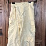 No Boundaries No‎ Boundaries Butter Yellow Cargo Baggy Wide Leg Cinch Parachute Pants XS 0-2 Photo 3