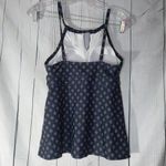 Kona Sol  Keyhole Navy Blue Patterned Tankini Photo 4