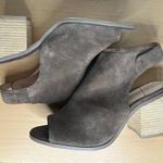 Sole Society Women's Suede Peep-Toe Ankle Jagger Booties Dark Taupe Size 11 Photo 4