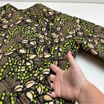 ALC Frank A.L.C. Emory Chocolate Brown Peach Green Quilted Asymmetrical Jacket‎ Small NEW Photo 8