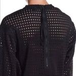 Cynthia Rowley NWT Rowley Fitness Black Perforated Mesh Pullover Photo 1