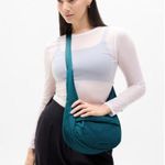 Athleta All About Small Crossbody Hobo Bag Coastal Teal Photo 0