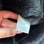 Jaclyn Smith Solid Black Faux Fur Trim Vest Photo 10