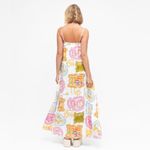 Paper Heart Les Citrons Maxi Dress Linen Coastal Chic Amalfi Euro Summer Large Photo 1