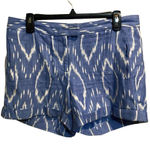 J.Crew Women's Blue White Cotton Cuffed Shorts 4" Inseam Size 6 Photo 0
