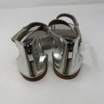 Eileen Fisher Cici Sandals Silver Mirror Metallic Leather Womens Size 8.5 Photo 3