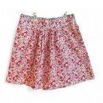 Emmelee for Francesa's Collection Pink Floral Short Skirt Sz Large 100% Cotton Photo 0