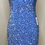 Dress for Everyone Sparkling Blue Gown One Shoulder Size 4 Photo 4