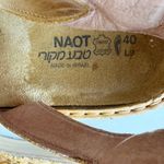 Naot Verbena Tan Leather Low Wedge Ankle Strap Open Toe Sandals EU 40 US 9 Photo 3