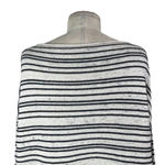 Eileen Fisher Striped Sweater Flared Sleeve Cream Gray Size Large Photo 7