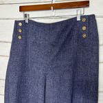 Anne Klein  Sailor Pants Wide Leg Navy Blue Size 12 Photo 11