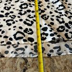 Cheetah print Black White Vneck Blouse 3/4 sleeve Timeson Ladies size Large Sz L Photo 9