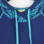 Title Nine  Pullover Navy Knit Hoodie‎ with Patterned Hood Size M Photo 1
