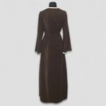 Vintage 70s 80s Fleece Robe Cream Brown Small Photo 1