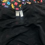 st. john's bay  Black  swimsuit with Colorful Floral Accents Photo 2