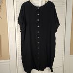 Madewell NWT ‎ Womens Black Crewneck Button Back Easy Dress XXL Photo 1