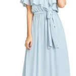 Show Me Your Mumu  Dress Audrey‎ Size Medium Maxi Bridesmaid Formal in Steel Blue Photo 0