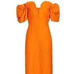 Cult Gaia  'Muna' Papaya Off-The-Shoulder Strapless Midi Dress Size 4 Photo 2