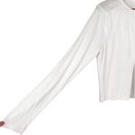 T Tahari  White Eden Sweater Cardigan size Large Long Sleeve Mesh Knit Photo 4