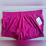 Athleta Plus Size Printed Mesh Racer Run Short 4" Fuchsia Size 2X Photo 2
