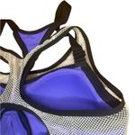 Victoria's Secret  VSX Angel Sports Bra 34B Racerback Purple Teal White Mesh Photo 4
