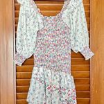 Saks 5th Avenue NEW Saks 70/21 NWT Floral Smocked & Tiered Dress Pink White Floral Size M Photo 8