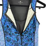 Beach House Sport Colorful Floral 1/2 Zip Sleeveless Athletic Light Tank Size M Size M Photo 2