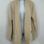 Vintage Style Cream Sweater Cardigan Size Large Boho Fall Cozy Soft Baggy Photo 1