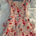 Altar'd State Pink Floral Tiered Romper Photo 0