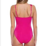 Trina Turk Monaco Asymmetrical One-Shoulder Pink Ruched Swimsuit Size 4 Photo 2