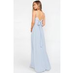 Show Me Your Mumu  Lauren Tie Maxi Dress Steel Blue Chiffon Size Small NWT Photo 1