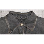 Escada Y2K Denim Suede Tassle Lace Up Back Turquoise Button Detail Dress Sz‎ 42 Blue Size undefined Photo 4