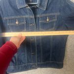 The Limited  Woman Size Large Dark Blue Denim Jean Jacket Photo 5