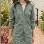 Frank & Eileen Romper Ireland Long Sleeve Playsuit Flax Buttoned Sage Size XXS Photo 1