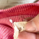 Fantastic Fawn Pink Fringe Trim Sweater Knit Pullover Casual Cute Size S Girly Photo 6