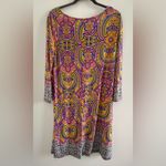 Reborn Multicolor Long Sleeve Midi Dress Size XL Pink Photo 5