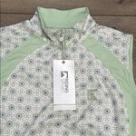 Riding Sport Airless Sleeveless Equestrian 1/4 Zip Kaleidoscope Top Size Small Green Photo 2
