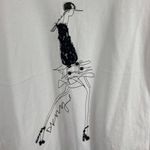 DKNY  Embellished Art Print White Tshirt Size XS Photo 1