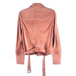 AS By DF London Leather Moto Jacket Sz S Rose Cowgirl Luxury Y2K Boho City Chick Pink Photo 6