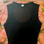 museraa black mesh see through sleeveless fitted cami tank Photo 6