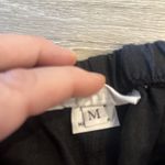 Bryn Walker  Women's Size M Black 100% Linen Pull On Wide Leg Cropped Pants Photo 2