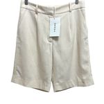 frame denim NWT FRAME Relaxed Bermuda Shorts Long Length High Rise Pockets in Bone Size 4 Photo 1