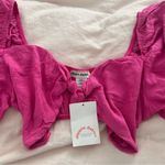 Dippin' Daisy's Dippin’ daisy’s pink Marla tie front top NWT Photo 2
