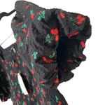 English Factory Black Cherry Print Smocked Mini Dress Medium NWT Photo 3