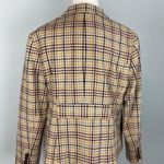 L.L.Bean Wool Tweed Blazer Striped Leather Buttons 4 Front Faux Pocket Sz 16 Photo 10