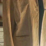 DAVID BROOKS Pig Suede Leather Jacket Women Studded Western Boho Brown S 18 Tan Photo 3